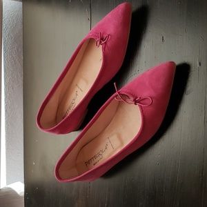 Fuchsia Pointed Ballet Flats